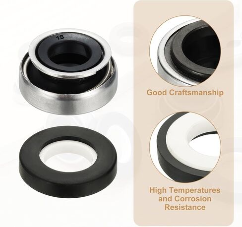 PATIKIL Mechanical Seal Kit, 2 Pcs 25mm / 1 Inch Gas Water Pump Replace Mechanical Shaft Seal Replacements Kit in Saudi Arabia