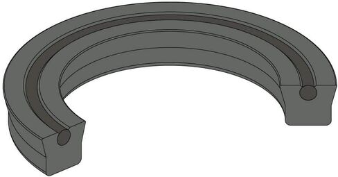 3 3/8 "× 3 3/4" × 3/16 "ختم مكبس/قضيب محمّل U-cup ، شفة مستقيمة مربعة 95 Duro TPU shell w/70 duro o-ring in Kuwait