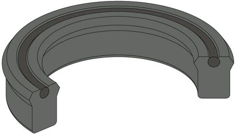 3 3/8 "× 3 3/4" × 3/16 "ختم مكبس/قضيب محمّل U-cup ، شفة مستقيمة مربعة 95 Duro TPU shell w/70 duro o-ring in Kuwait