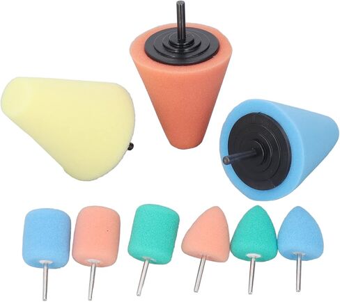 Kimiss 9pcs تلميع كرات الإسفنج المخروطية لرعاية محور عجلة السيارات - أداة تلميع المعادن متعددة الاستخدامات للتدريبات والمطاحن - مثالية للمساحات الضيقة والتصاميم المعقدة in Saudi Arabia