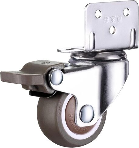 عجلات العجلات 4pcs الأثاث عجلات العجلات العجلات العجلات تماما دوارة مطاط ناعمة للأثاث (sliver-b ، 2 ") in Kuwait