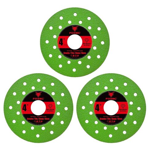 FOXBC 4 inch Diamond Rock Slab Grinding Cut Off Multi-Material Disc for Angle Grinder, for Granite, Marble, Tile, Stone, Glass, 7/8" Arbor - 3 Pack in Saudi Arabia