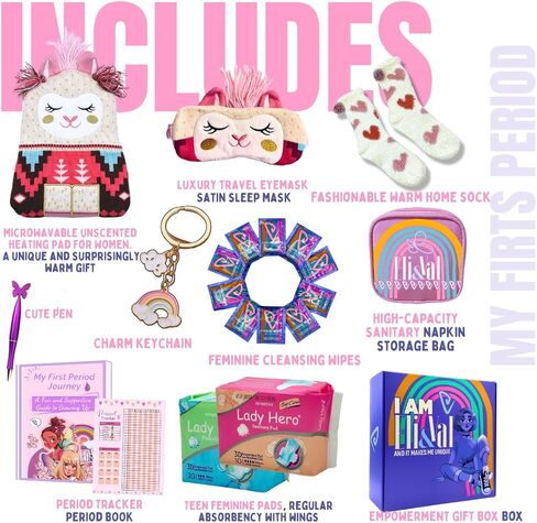 First Period Kit Gift for Girls 9-12 - Period Starter Kit for Tweens 10-12 - Essentials for Teens & Preteens - Period Packs for Young Girls First time (Panda) in Saudi Arabia