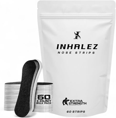 Nose Strips, Nasal Strips, 60CT Bulk Pack Performance Nasal Strips for Breathing, Oil & Sweat Resistant, Extra Strength, Nasal Strips for Snoring, Nasal Strips for Sleeping, Nose Strips for Breathing in Kuwait