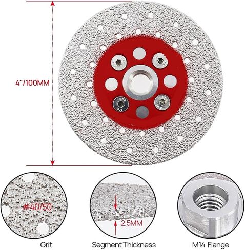 1pc Grinding Disc 40/50 Double Side Coated for Grinding Wheel for Marble Granite Concrete M14 Sanding Disc(100mm) in Saudi Arabia