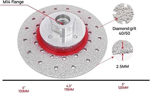 1pc Grinding Disc 40/50 Double Side Coated for Grinding Wheel for Marble Granite Concrete M14 Sanding Disc(100mm) in Saudi Arabia