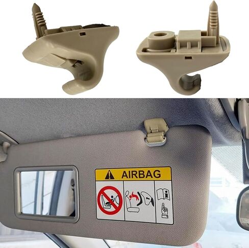 85235-B1000 2PCS SUN VISOR RETAINER CLIP CLIP Support Bracket Bracket Gray متوافق مع H-Yundai E-Lantra S-Onata Getz 2017-2023 in Kuwait