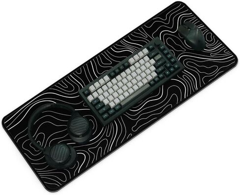 Anime Cute Cat with Sky Backgound Gaming Mouse Pad with Non-Slip Rubber Base, Large Kawaii Mousepad with Stitched Edges, Long Keyboard Mat for Laptop and Mouse, 31.5 x 11.8 inches in Kuwait