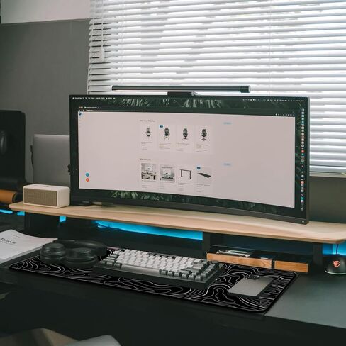 Anime Cute Cat with Sky Backgound Gaming Mouse Pad with Non-Slip Rubber Base, Large Kawaii Mousepad with Stitched Edges, Long Keyboard Mat for Laptop and Mouse, 31.5 x 11.8 inches in Kuwait