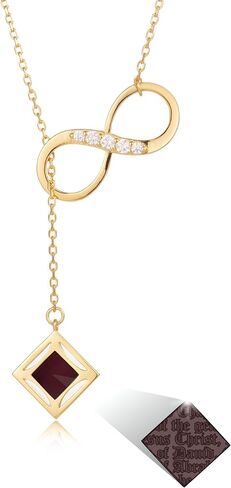 Nano Bible Infinity Necklace for Women – 925 Sterling Silver with Entire Holy KJV New Testament Engraved Pendant for Her – Religious Christian Jewelry Mothers Day Gift for Wife or Girlfriend in Kuwait