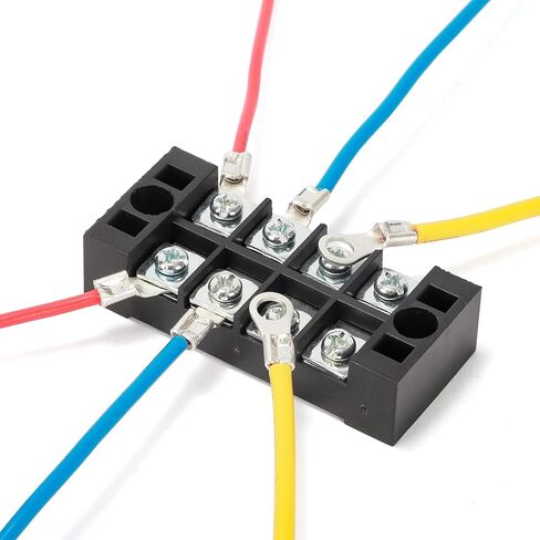 HKS 60PCS محطات حلقة غير معزولة ، #8 stud ، AWG 14-12 (2.5-4 مم مربع) موصلات تجعيد النحاس الأحمر المعلب ، حجم الترباس M4 ، العروات غير المعزولة للأسلاك الكهربائية وتطبيقات السيارات in Saudi Arabia