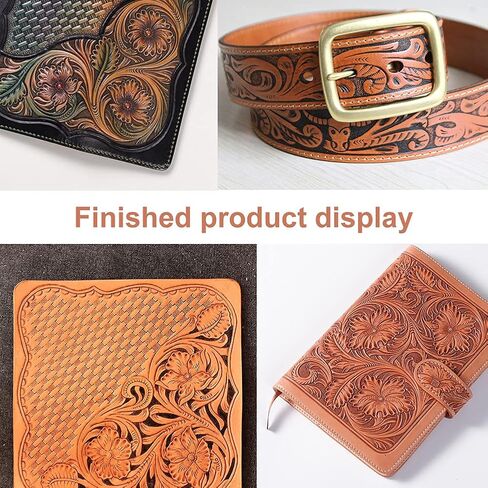 WONVOC 36 PCS Leather Letter Stamping Kit, 6mm Leather Letter Number Stamps, Leather Stamping Tools, with 6 Wool Daubers Ball Brush for DIY Leather Crafts in Kuwait