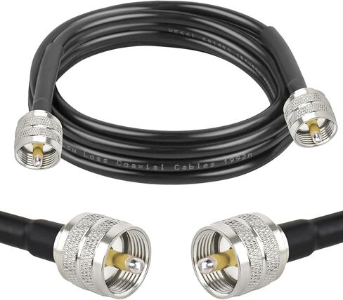 XRDS -RF RG58 COAX CB Cable 6ft ، 50 أوم مع موصلات الذكور PL -259 -كابل محوري مرن ودائم لراديو CB ، راديو لحم الخنزير ، هوائي ، متر SWR ، SDR in Kuwait