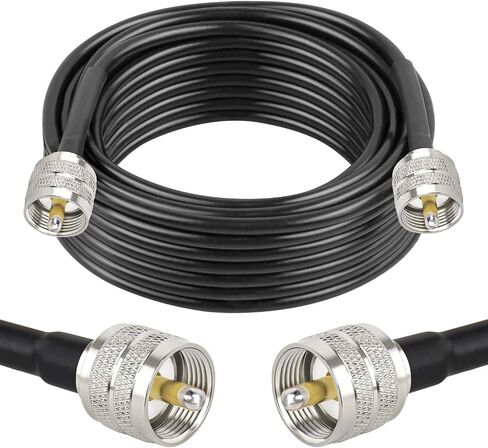 XRDS -RF RG58 COAX CB Cable 6ft ، 50 أوم مع موصلات الذكور PL -259 -كابل محوري مرن ودائم لراديو CB ، راديو لحم الخنزير ، هوائي ، متر SWR ، SDR in Kuwait