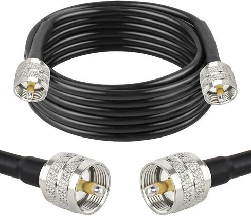 XRDS -RF RG58 COAX CB Cable 6ft ، 50 أوم مع موصلات الذكور PL -259 -كابل محوري مرن ودائم لراديو CB ، راديو لحم الخنزير ، هوائي ، متر SWR ، SDR in Kuwait