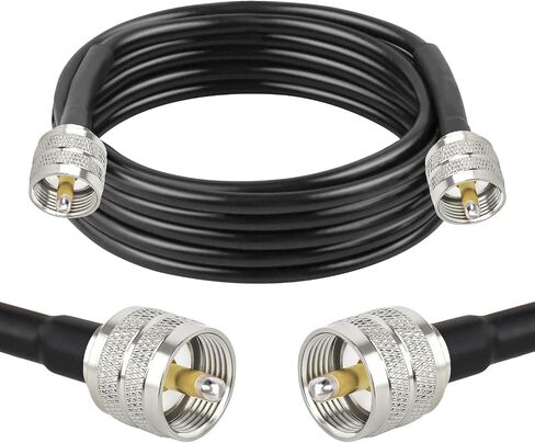 XRDS -RF RG58 COAX CB Cable 6ft ، 50 أوم مع موصلات الذكور PL -259 -كابل محوري مرن ودائم لراديو CB ، راديو لحم الخنزير ، هوائي ، متر SWR ، SDR in Kuwait