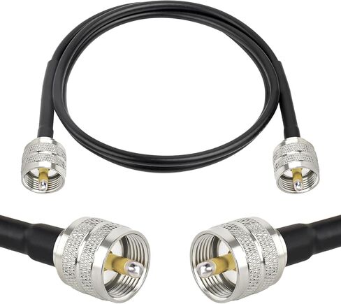 XRDS -RF RG58 COAX CB Cable 6ft ، 50 أوم مع موصلات الذكور PL -259 -كابل محوري مرن ودائم لراديو CB ، راديو لحم الخنزير ، هوائي ، متر SWR ، SDR in Kuwait