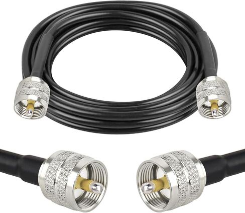 XRDS -RF RG58 COAX CB Cable 6ft ، 50 أوم مع موصلات الذكور PL -259 -كابل محوري مرن ودائم لراديو CB ، راديو لحم الخنزير ، هوائي ، متر SWR ، SDR in Kuwait