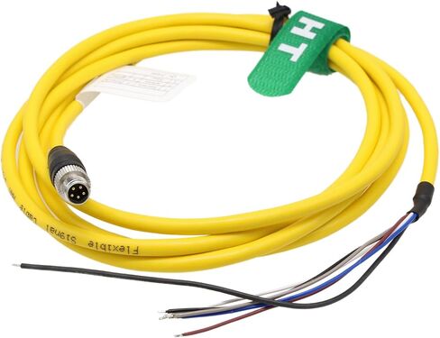 M8 5-Pin-Code to Flying Leads Cable لـ Cognex هو 632 631 Micro 2000 ISM1050 نظام الرؤية الأتمتة الصناعية الخفيفة ، 24AWG ، 5M in Kuwait