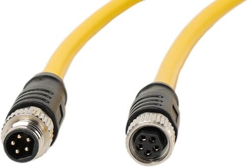 M8 5-Pin-Code to Flying Leads Cable لـ Cognex هو 632 631 Micro 2000 ISM1050 نظام الرؤية الأتمتة الصناعية الخفيفة ، 24AWG ، 5M in Kuwait