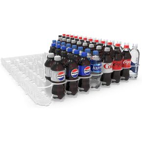 Visi -slide 20oz موزع المشروبات الصودا - Gravity Fed Glide للأرفف الزاوية للمبردات ، والثلاجات التجارية ، والقرع البارد (حزمة 6) منظم الشراب للعلب والزجاجات والمزيد in Kuwait