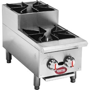 Kratos Commercial Range 12" Step-Up Countertop Range/Hot Plate with Two Burners, 60,000 BTU (29R-002) in Kuwait