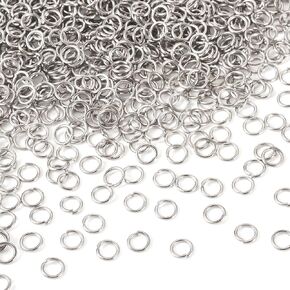 1000 Pcs 10 mm Open Jump Ring for Keychain Jewelry Jump Rings for Jewelry Making Stainless Steel Jump Ring for Chainmail Making Necklace Repair Layer Bracelet Jewelry Making in Kuwait