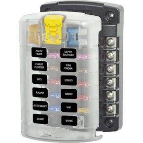 AMRB -5029 Blue Sea St Blade Fuse Block W/Cover - 12 Circuit in Kuwait
