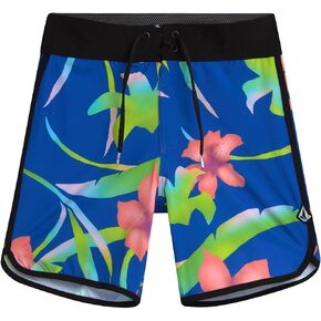 Volcom Boys' Board Shorts - UPF 50+ Quick Dry Swimwear Bathing Suit - Swim Trunks Swimsuit for Boys (8-16), Size X-Large, Blue Stripes in Saudi Arabia