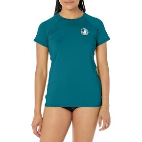 Body Glove Women's Standard Smoothies in-Motion Solid Short Sleeve Rashguard with UPF 50+, Coral in Saudi Arabia