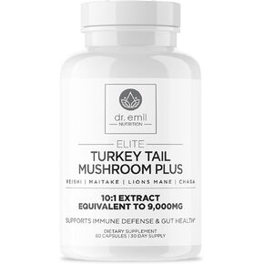 DR. EMIL NUTRITION 9000mg Organic Lions Mane Supplement Capsules with Chaga, Reishi & Maitake - Natural Mushroom Blend for Wellness Support in Saudi Arabia