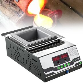 Electric Tin Melting Furnace, Double Temperature Digital Display, Capacity 3.3kg and 0 ℃ -600 ℃ Adjustable for Melting Metal in Saudi Arabia