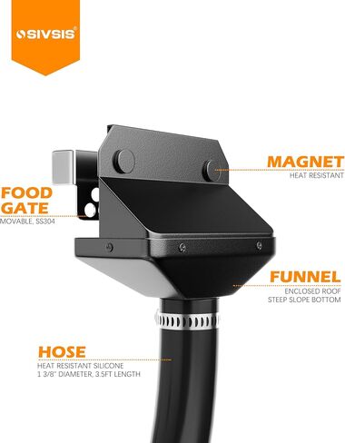 Magnetic Rear Grease Drainage Funnel for Blackstone, Griddle Grease Catcher for Blackstone, 0.6 Gal Bucket W/Lid, 10 Aluminum Drip Liners, 304 Stainless Movable Grease Gate, Blackstone Accessory in Kuwait