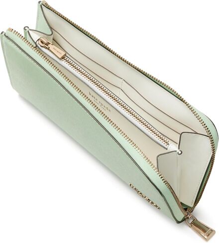 kate spade new york Devin Spring Pansies Embossed Saffiano Leather Zip Around Continental Wallet, Blush Cloud Multi in Kuwait