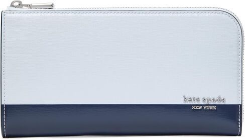 kate spade new york Devin Spring Pansies Embossed Saffiano Leather Zip Around Continental Wallet, Blush Cloud Multi in Kuwait