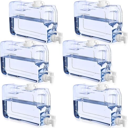 Drink Dispenser for Fridge Refrigerator Plastic Reusable Water Dispensers Bottle with Spigot BPA Free for Party Outdoors Home Office Activities(2 Gallon) in Kuwait