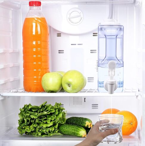 Drink Dispenser for Fridge Refrigerator Plastic Reusable Water Dispensers Bottle with Spigot BPA Free for Party Outdoors Home Office Activities(2 Gallon) in Kuwait