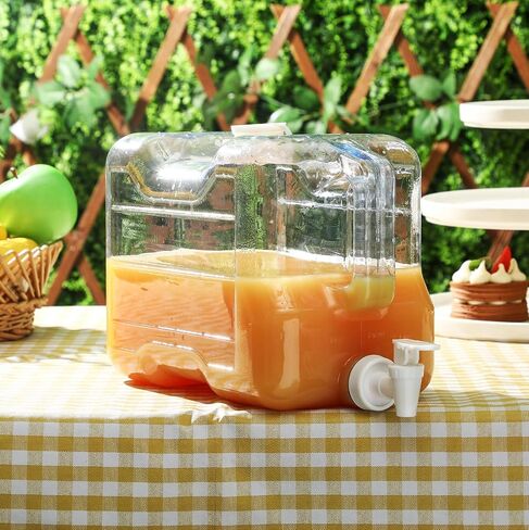 Drink Dispenser for Fridge Refrigerator Plastic Reusable Water Dispensers Bottle with Spigot BPA Free for Party Outdoors Home Office Activities(2 Gallon) in Kuwait