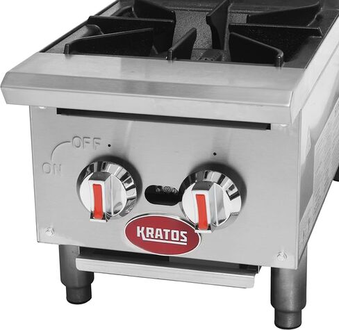 Kratos Commercial Range 12" Step-Up Countertop Range/Hot Plate with Two Burners, 60,000 BTU (29R-002) in Kuwait