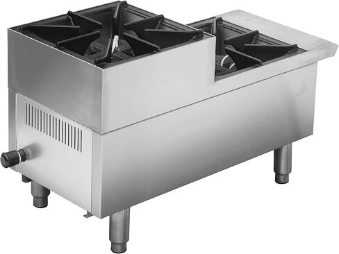 Kratos Commercial Range 12" Step-Up Countertop Range/Hot Plate with Two Burners, 60,000 BTU (29R-002) in Kuwait