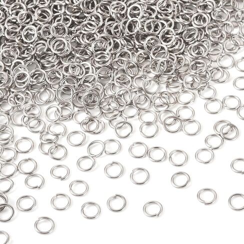 1000 Pcs 10 mm Open Jump Ring for Keychain Jewelry Jump Rings for Jewelry Making Stainless Steel Jump Ring for Chainmail Making Necklace Repair Layer Bracelet Jewelry Making in Kuwait