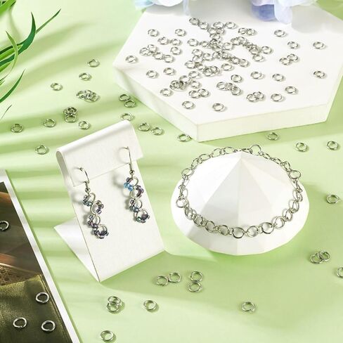 1000 Pcs 10 mm Open Jump Ring for Keychain Jewelry Jump Rings for Jewelry Making Stainless Steel Jump Ring for Chainmail Making Necklace Repair Layer Bracelet Jewelry Making in Kuwait