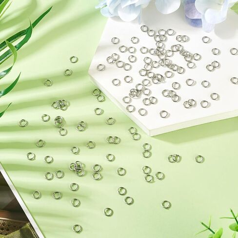 1000 Pcs 10 mm Open Jump Ring for Keychain Jewelry Jump Rings for Jewelry Making Stainless Steel Jump Ring for Chainmail Making Necklace Repair Layer Bracelet Jewelry Making in Kuwait