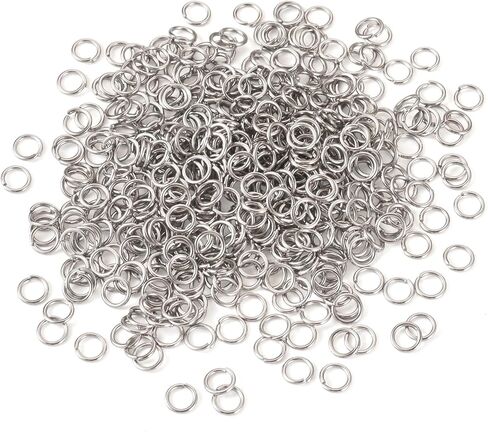 1000 Pcs 10 mm Open Jump Ring for Keychain Jewelry Jump Rings for Jewelry Making Stainless Steel Jump Ring for Chainmail Making Necklace Repair Layer Bracelet Jewelry Making in Kuwait