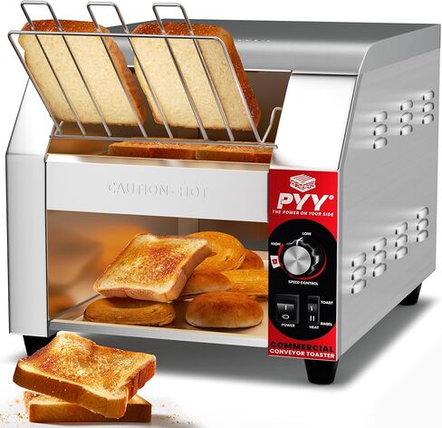PYY Commercial Commercial Commercial Toaster - 450 Slice/H محامصات الحزام الصناعي الكهربائي الفرن من الفولاذ المقاوم للصدأ من أجل Bun Bagel Bread Restaurant مع شهادة ETL 1800W in Kuwait