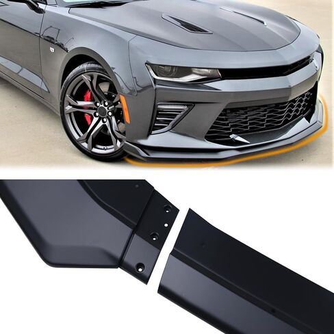 Front Bumper Lip Fit for 2016-2024 Chevy Camaro SS / 2019-2024 LS LT RS Splitter Spoiler Diffuser Protector Guard Wing Body Kit Air Dam Camaro Accessories (Glossy Black) in Saudi Arabia