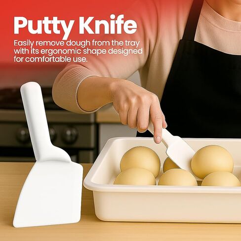 طقم صندوق عجين/عجين/خبز من Doughmate® - 2 صواني ، وغطاء ، وكاشطة العجين - مصنوعة في الولايات المتحدة الأمريكية ، أو جهة اتصال معتمدة - صواني تجارية للاستخدام في المنزل ، أو الأجهزة المحمولة ، أو البيتزا - قابلة للتكديس ودائم in Kuwait