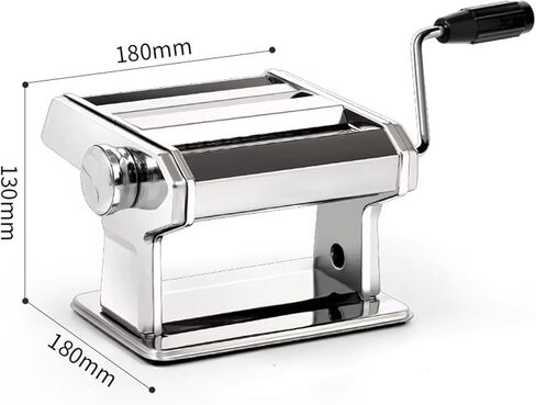 Pasta Maker - 9 Thickness Settings Pasta Roller & 2-In-1 Cutter, Stainless Steel Pasta Machine for Spaghetti, Fettuccine, Lasagna - Includes Hand Crank & Table Clamp in Saudi Arabia