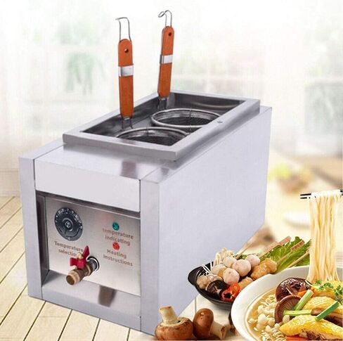 Commercial Pasta Machine with Precise Temperature Control from 30 to 110°C, Single Bar with Two Holes, Suitable for Ramen, Noodles and Vegetables in Saudi Arabia