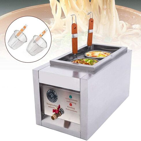 Commercial Pasta Machine with Precise Temperature Control from 30 to 110°C, Single Bar with Two Holes, Suitable for Ramen, Noodles and Vegetables in Saudi Arabia